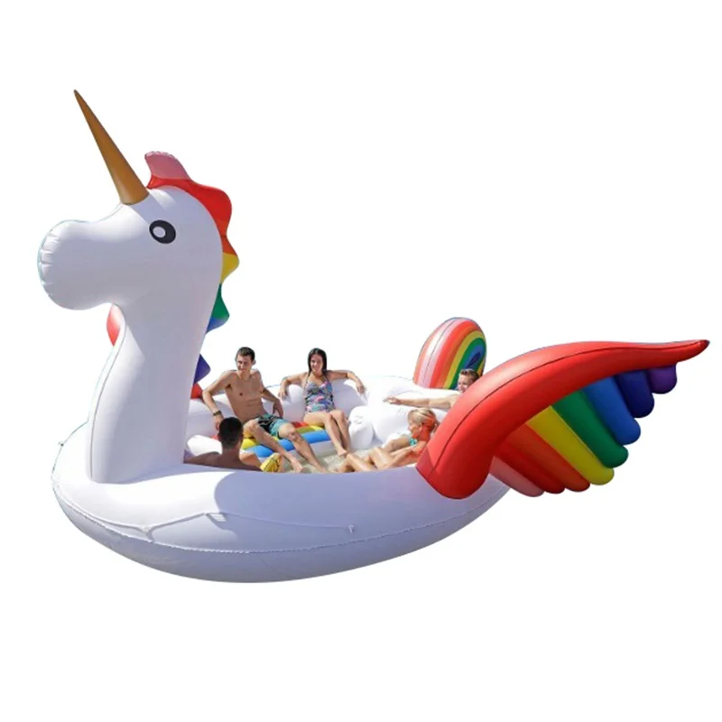 

2018 new 6 personal large inflatable big Unicorn flamingo xxl raft Pool Float, As picture