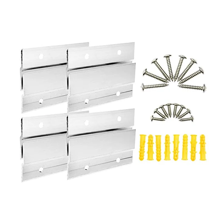 Interlocking French Cleats Rectangular Metal Mounting Brackets For