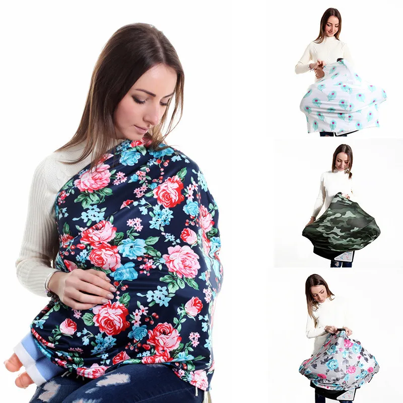 

Wholesale Multi-use Mom breastfeeding nursing cover,stretchy baby car seat canopy, Colorful