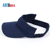 Wholesale cheap navy light brushed cotton running sun visor cap