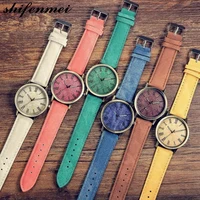 

Shifenmei S105 Quartz Watch leather strap fashion minimalist nylon colorful watch waterproof mens watch