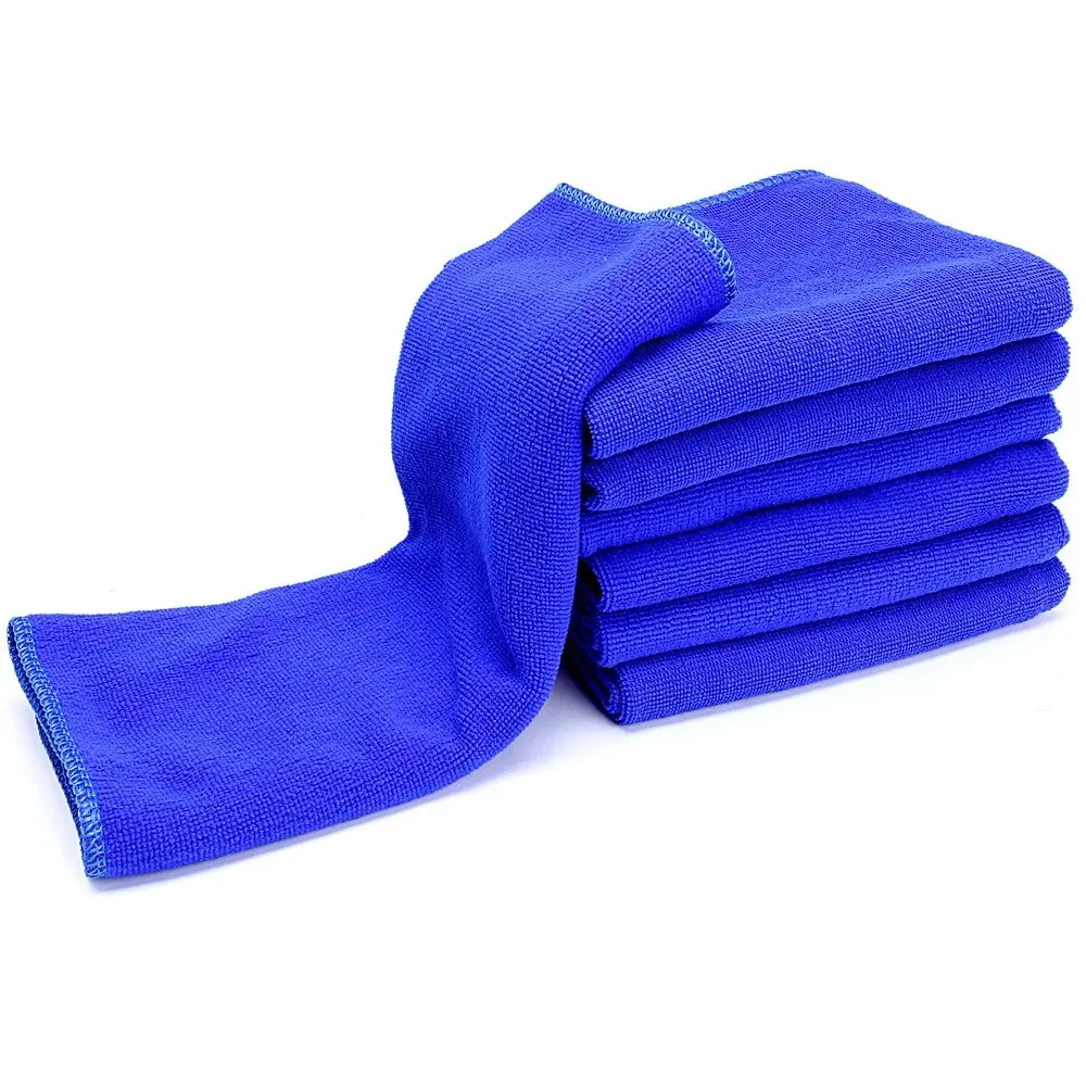 16X16 300 GSM CLEANING DETAILING POLISHING CLOTHS BLUE 24 MICROFIBER TOWELS