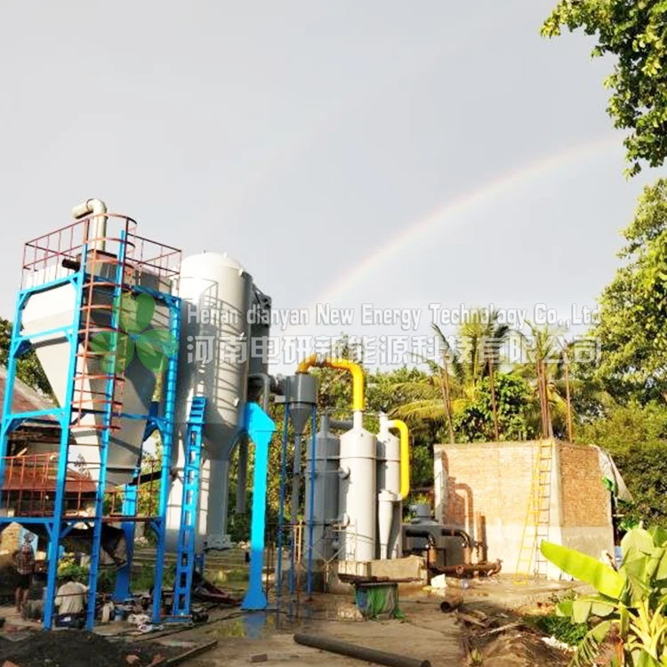 Energia a partir de resíduos de casca de coco caseiro gaseificador de biomassa para o mercado da malásia