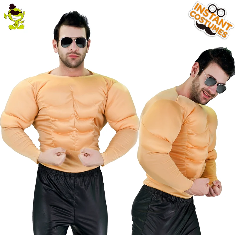 

Handsome Muscle Man Party Fancy Dress Cosplay Costume Men' Muscle Menbulider Costumes, N/a