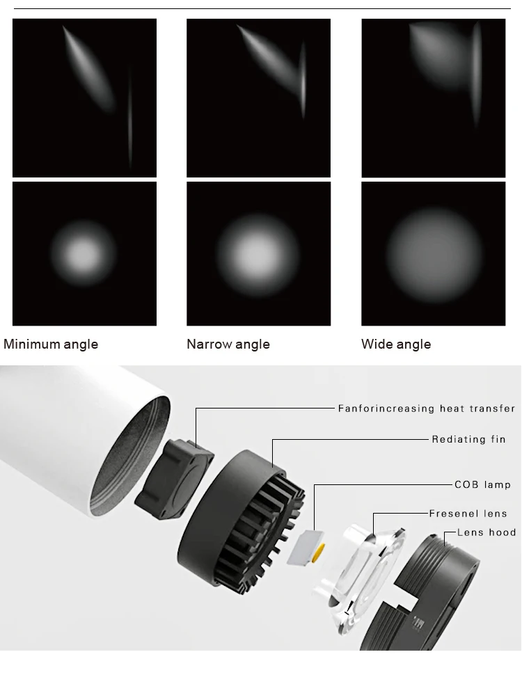 10w dimmable design bedroom ceiling led track spot light for home