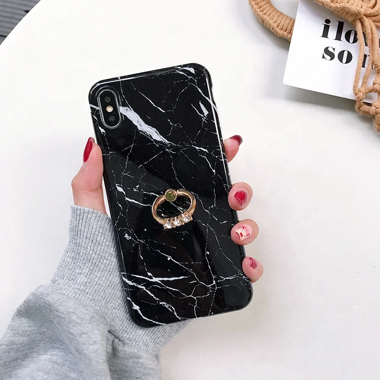 

Hotsale Finger Ring Holder Marble Cover Case For Iphone Xs Max