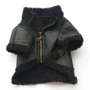 Image of Wholesale Cute Leather Pet Dog Clothes,Leather Jacket Style Dog Clothes,Pet Puppy Dog Clothes Leather