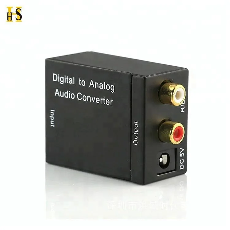 

2018 Hot Digital Optical Coaxial Toslink to Analog L/R Audio Converter, Black