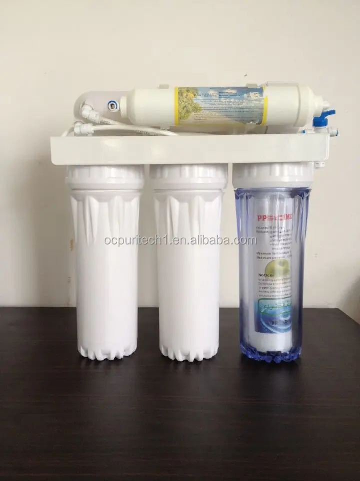 Cheap and durable 6 stages 50GPD RO home made pure water filter