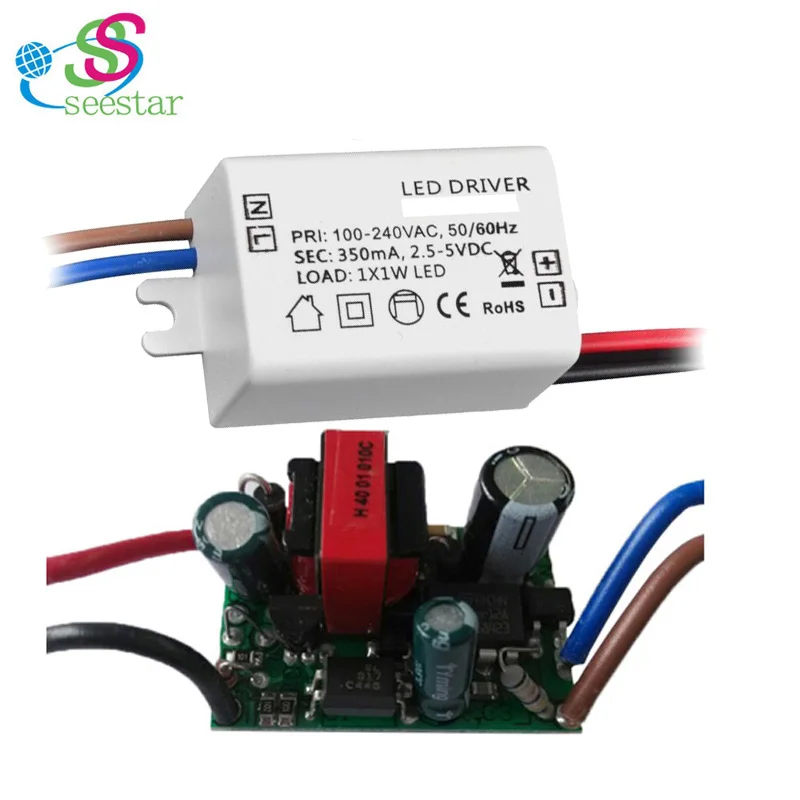 Pass CE 5-11V DC 12V 3W Constant Current LED Driver 350mA Constant Voltage Power Supply 1x1W