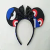 2019 latest design European halloween party cartoon kids bird animal glitter sequin bow hair band mouse ear headband