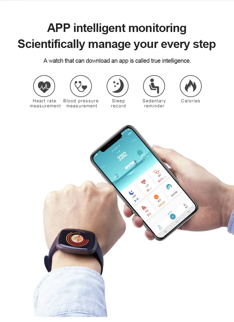 GT103 Wholesaler Price More Function Message Remind Health Watch With Sports Record Connect Facebook Bracelet GT103 Smart watch