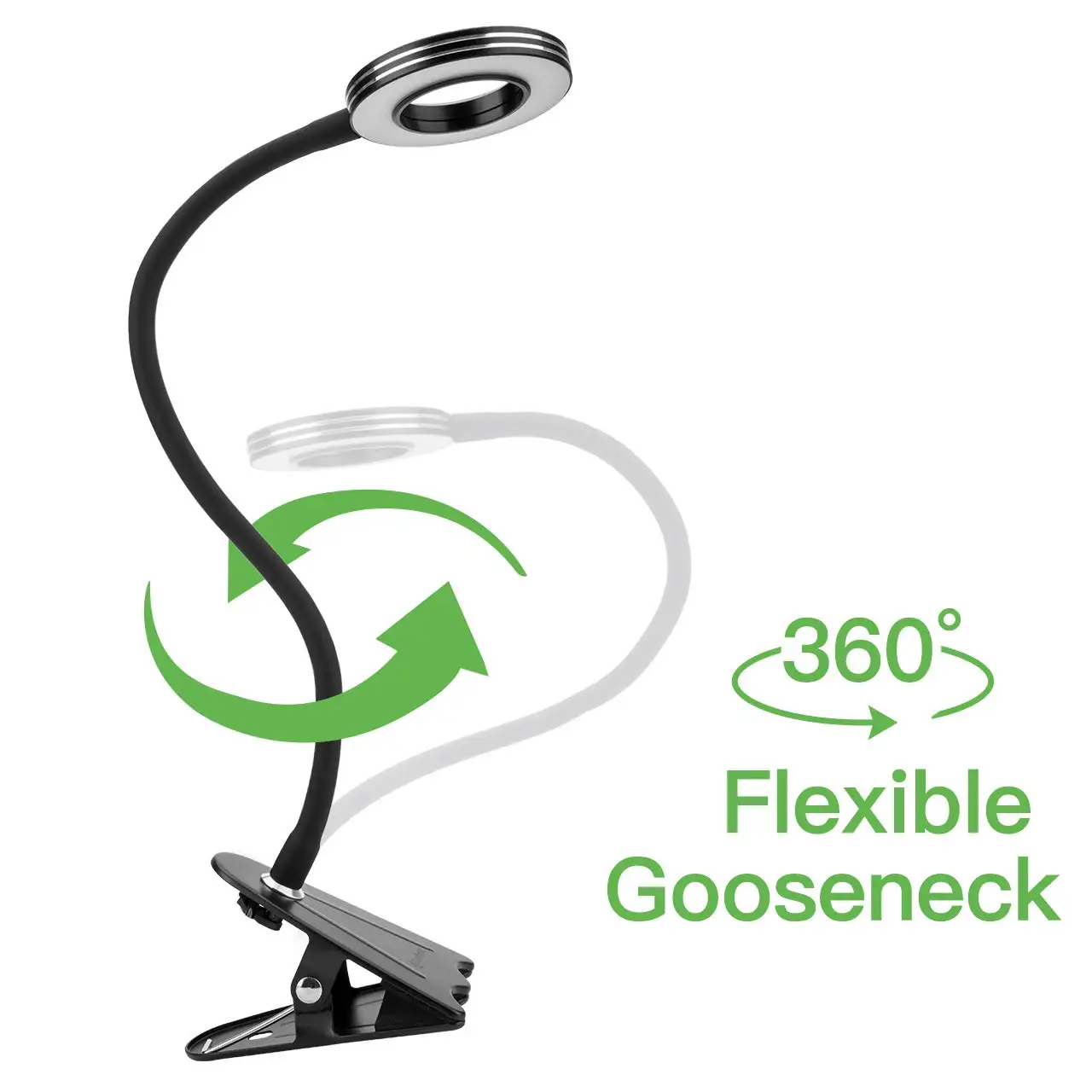 2019 Yarrae Gooseneck 7W Mini USB Table Lamp with 3 Lighting Modes and 10 Dimmable Brightness Levels LED Reading Lamp