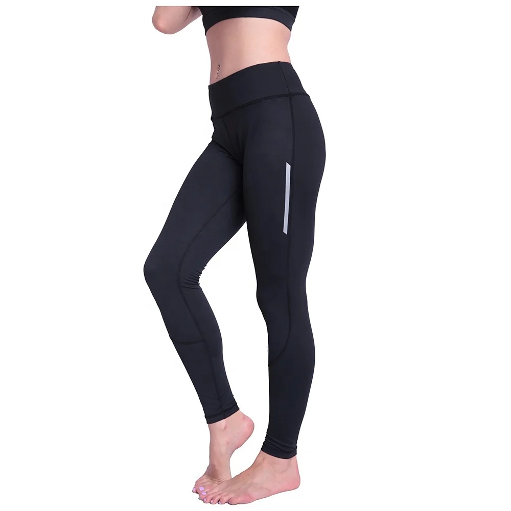 

High quality reflective stripe yoga pants for ladies fitness butt lift