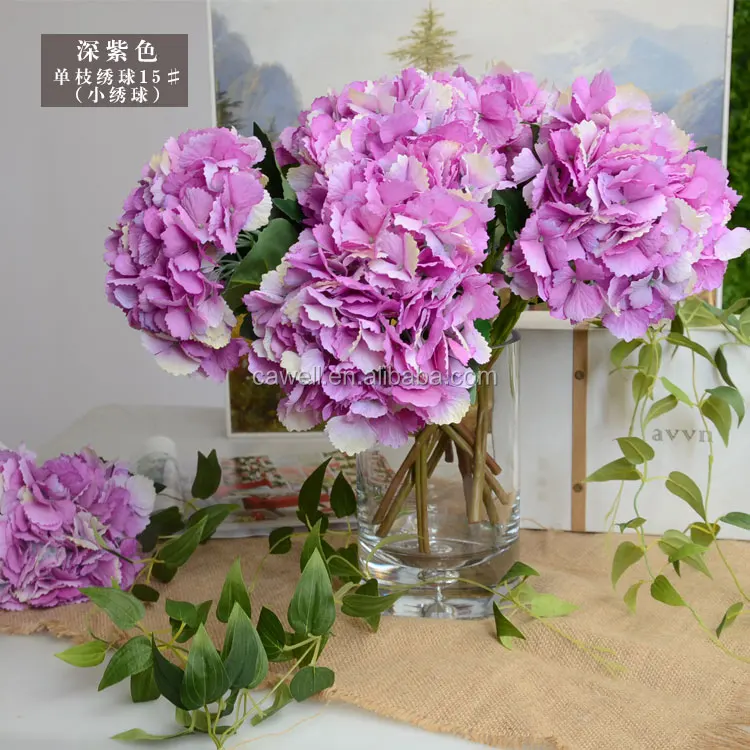 Real Touch Artificial Silk Hydrangea Flowers Buy Real Touch Hydrangea