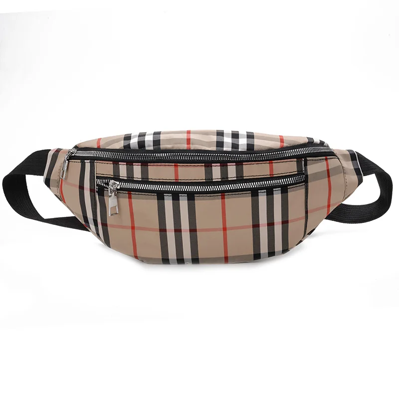 

Waterproof Nylon Sports Fanny Pack for Outdoor Running Man Cross Stripe Waist Bag