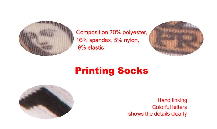 Custom Fashion Colorful Sublimation Print Socks