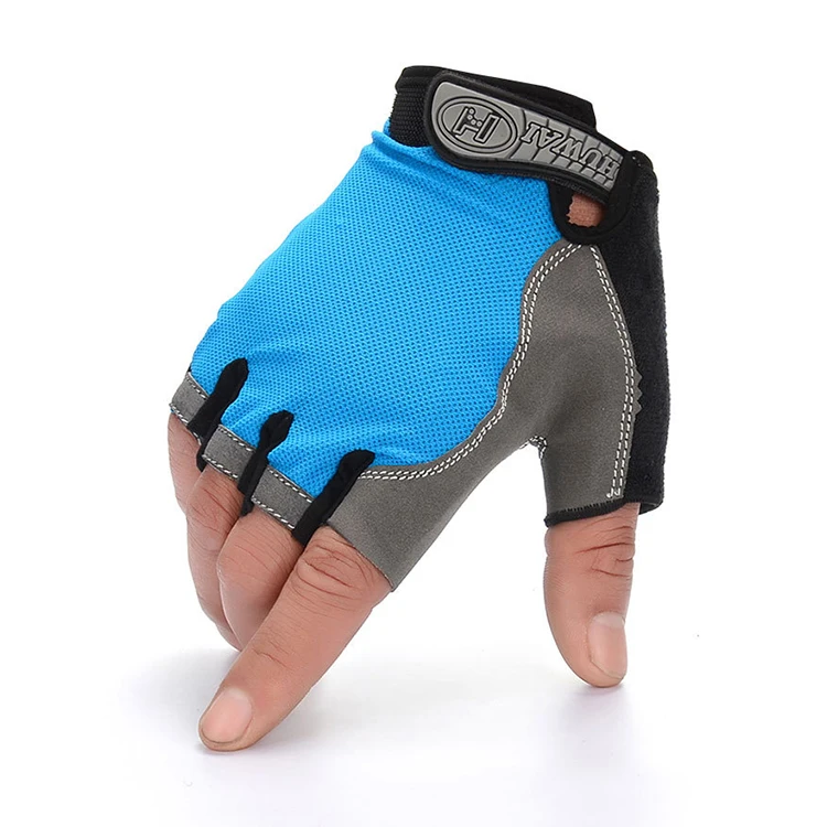 

New Products Wholesale Custom Anti-Slip Half Finger Bike Cycling Gloves, Black