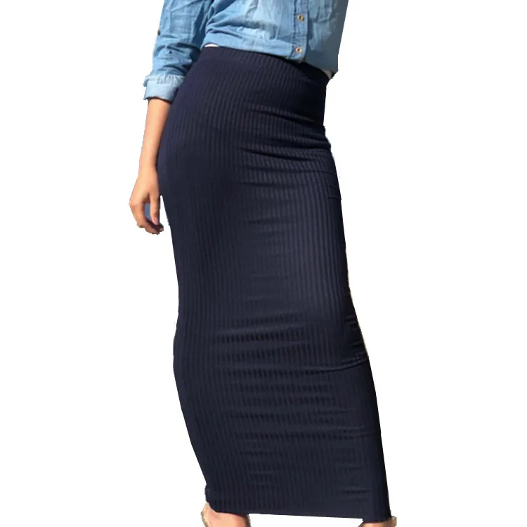 

New 2019 Turkish Islamic Half Long Stretcy Skirt Women Maxi Tight Skirt, Black;navy;wine red;army green;brick red;gray;pink;kaki 8 colors