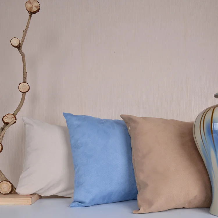 Simple Suede Fabric Designs Sofa Cushions Covers Throw Pillow For