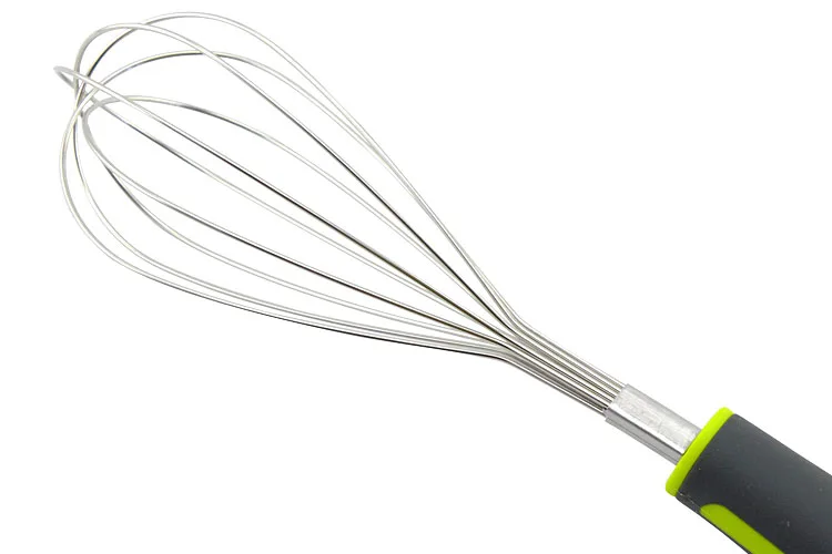 Black Color Handle Manual Stainless Steel Egg Whisk
