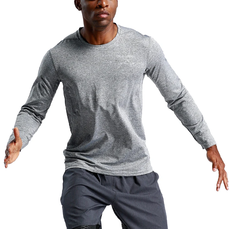 

New sports wear men long sleeve top breathable plus size private label fitness running young