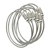 Stainless Steel Wire Keychain Cable Rope Key Holder Keyring Screw Locking Key Chain Rings Cable Outdoor Hiking