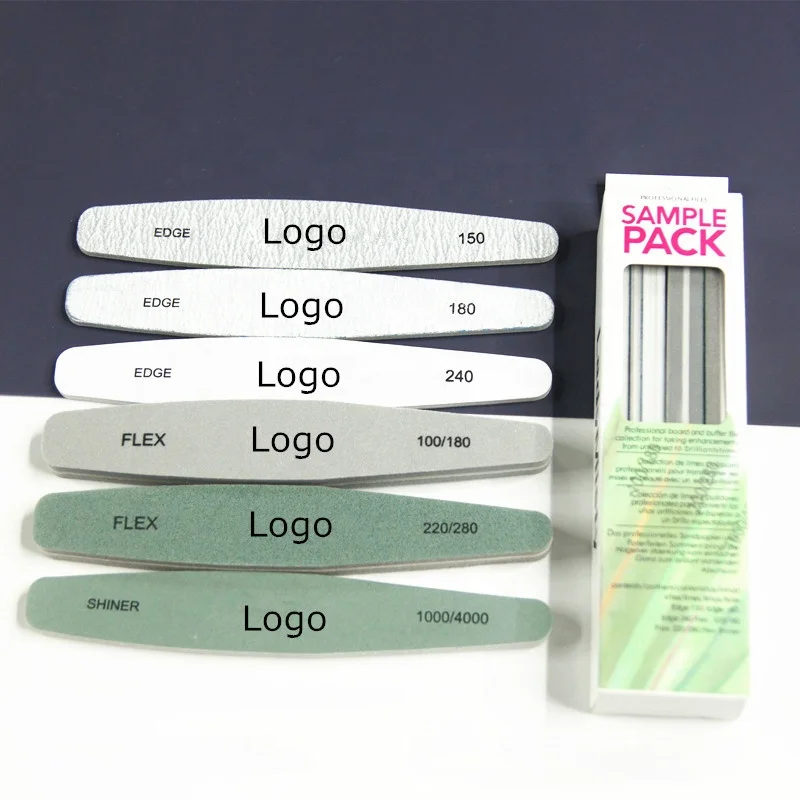 

Professional 6 Pcs Nail File Emery Board Custom Printed Nail File Nail Manicure File, See pic