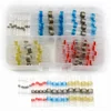 100PCS Waterproof Solder Seal Heat Shrink Butt Terminals Insulated Electrical Wire Cable Tinned Copper Connectors Kit