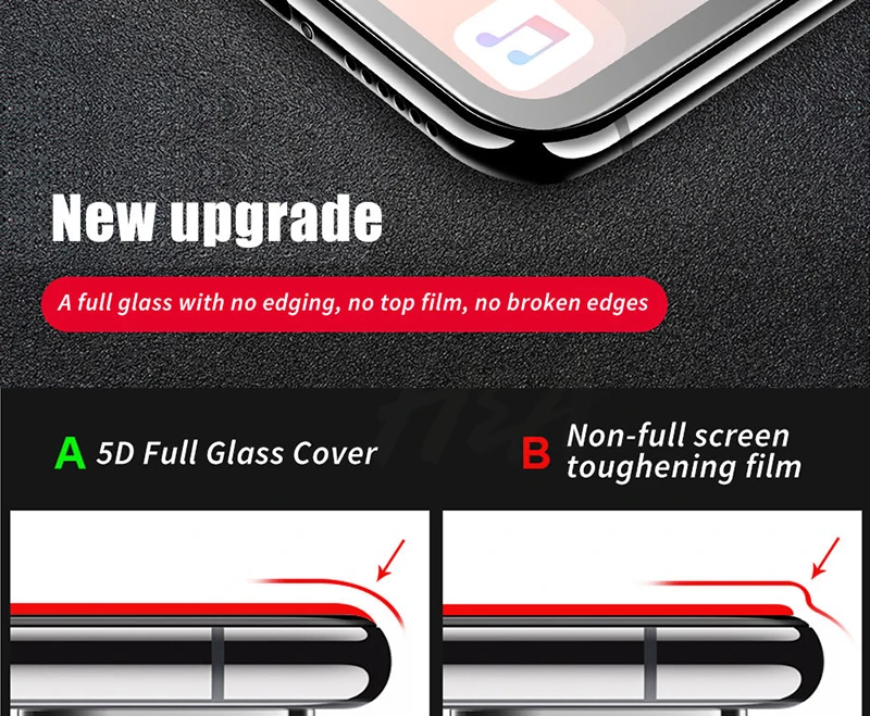 5D Curved Edge Premium Tempered Glass For Samsung Galaxy S6 S7 Edge S9 Screen Protector Film For Samsung S8 S9 Plus S8 Tempered
