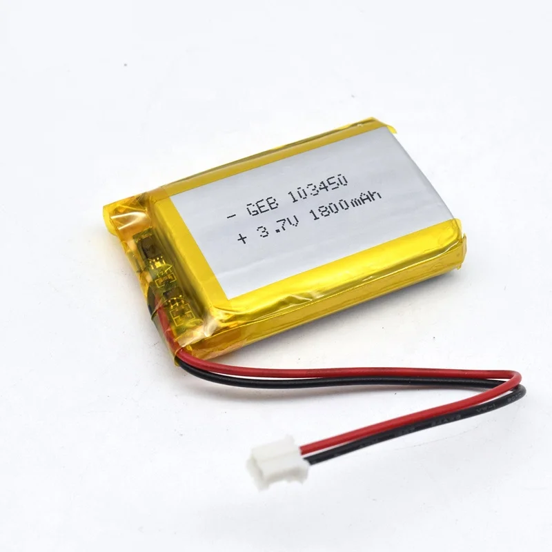 
GEB 103450 3.7v 1800mah li-ion battery for battery operated gps tracking 
