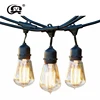 2018 New Design Waterproof Garden Decoration 48Ft Hanging Sockets Edison Bulbs Outdoor Globe E27 String Light