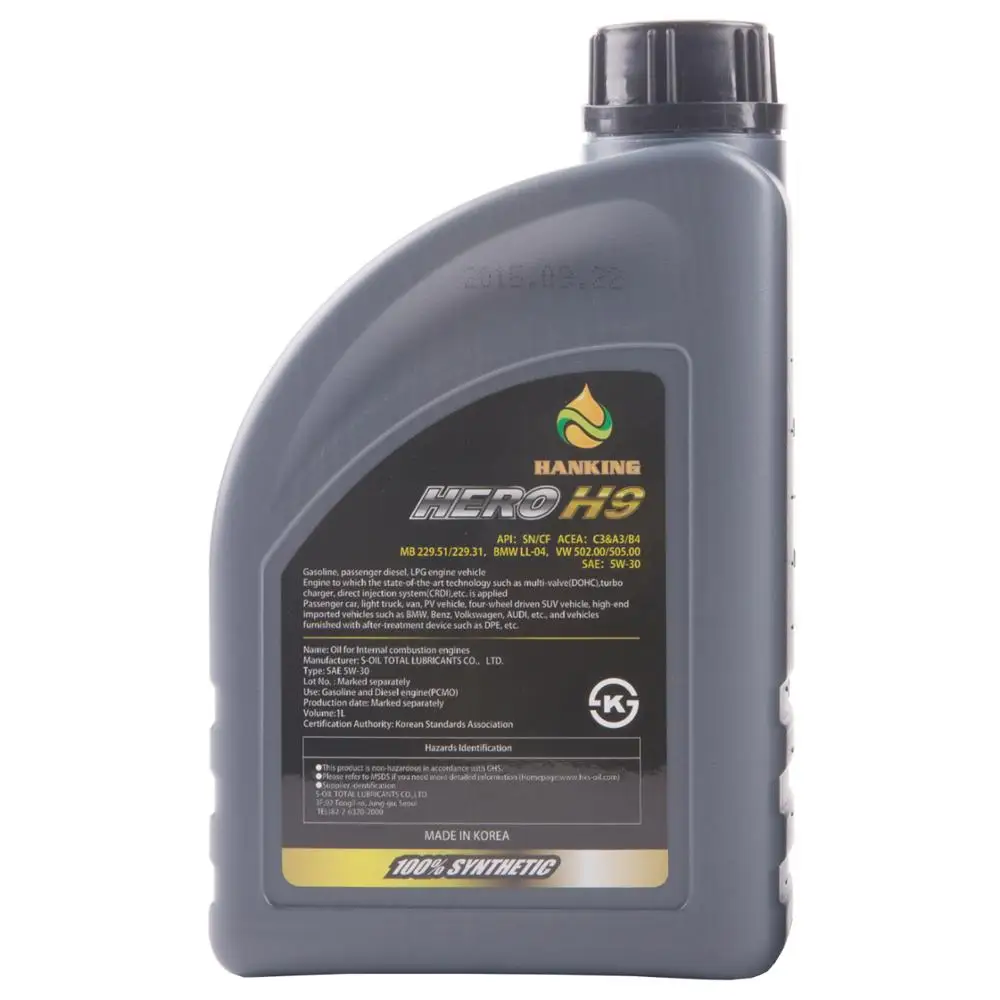 Hanking Hero H9 Sn/cf C3 1l*12 5w30 Motor Oil Wholesale Buy 5w30