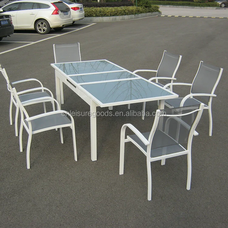 Uplion Top Glass Outdoor Aluminum Extension Table Buy Extension