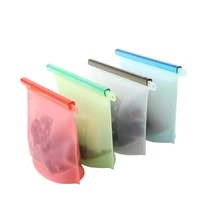 

Reusable Silicone Food Storage Cooking Bags with Airtight Zip Seal Colored vacuum Keep Food fresh,Baby Food Prep Sous Vide