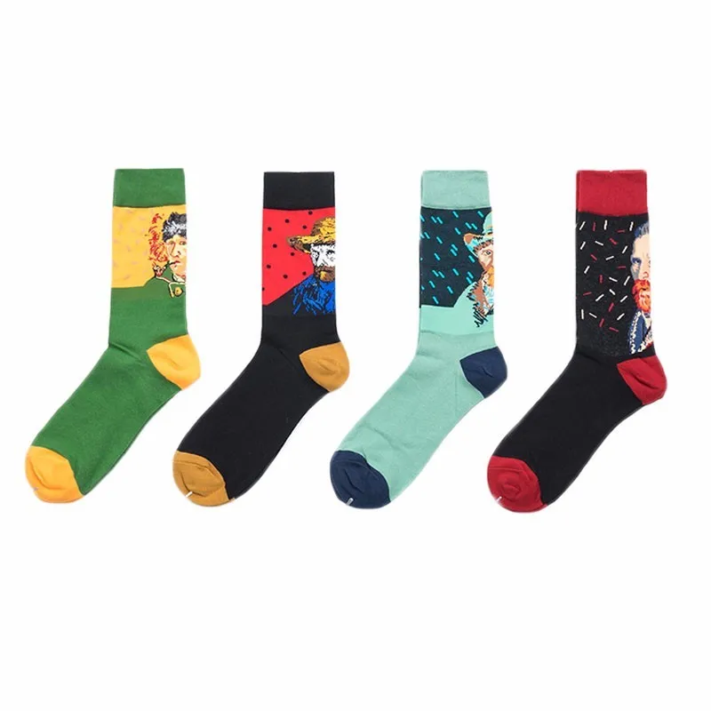 

Vincent Van Gogh Knitted Funky Premium Men Paint Socks with Paint, N/a