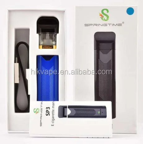 

2019 Amazon vape starter kit empty/refillable pods electronic cigarette pen mini battery SP3, Black;silver;red blue;rose gold