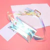 mini fashion cute clear fanny pack holographic pvc jelly waist belt bag for women dress decoration cosmetic organizer
