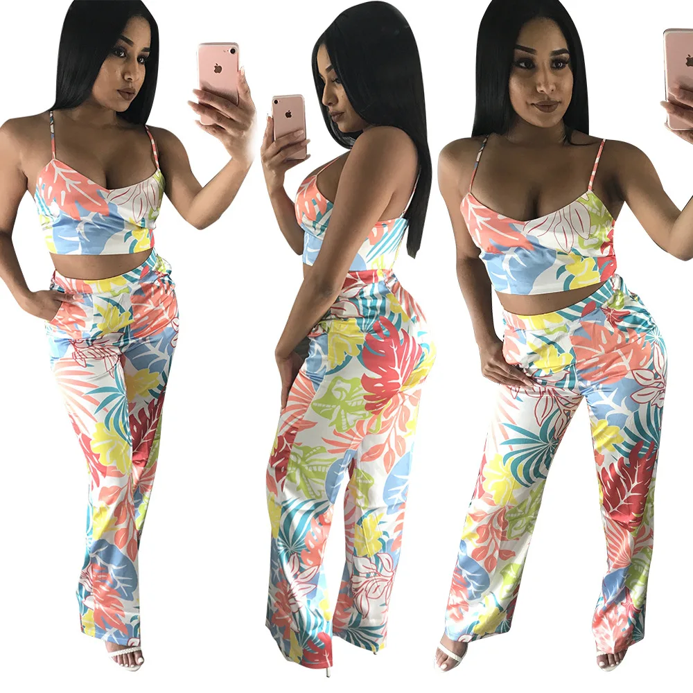

Women's Spaghetti Straps Colorful Rompers Two Piece Set Striped Jumpsuits, N/a