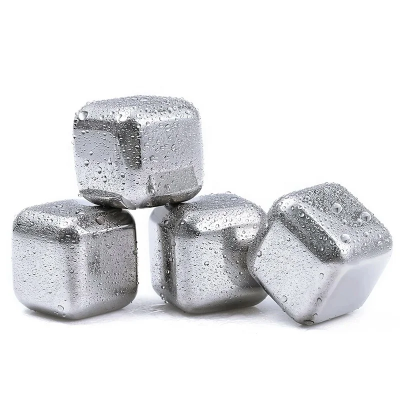 

Stainless Steel ice stone chilling cube set with Plastic Storage Box