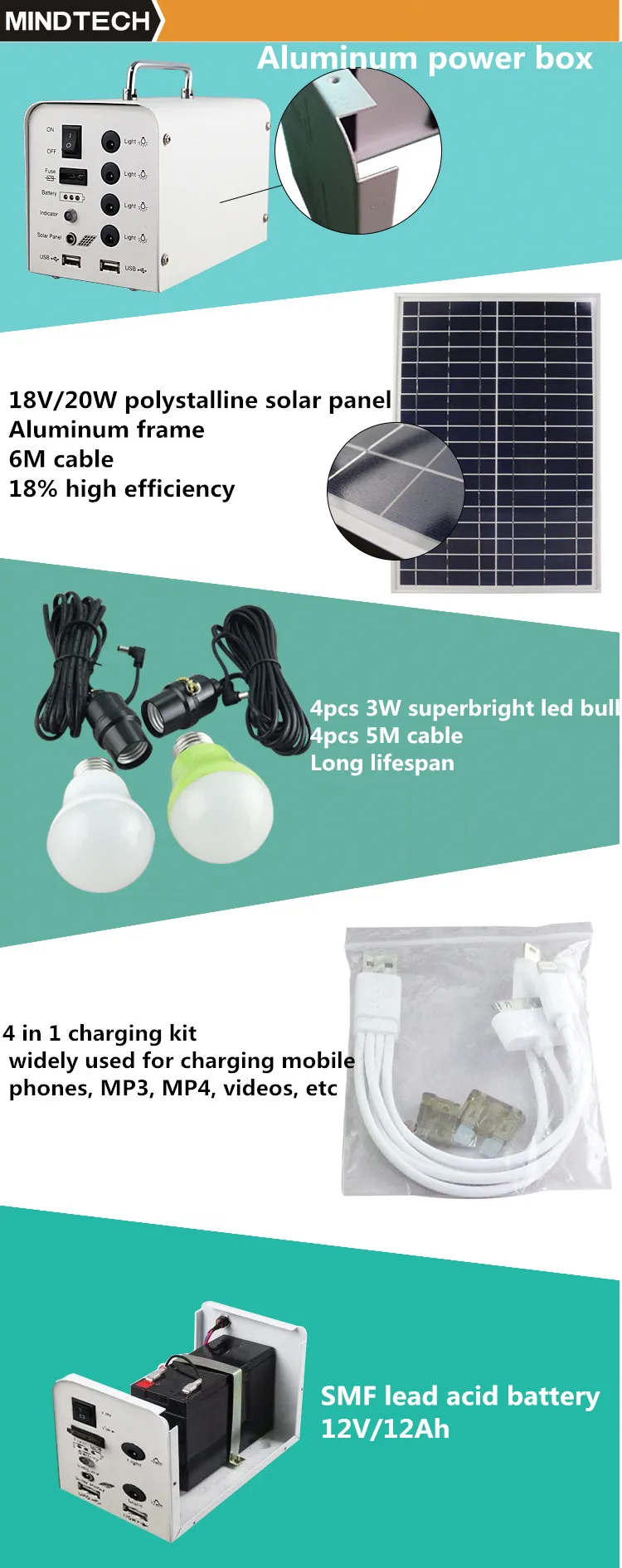 Good quality mini portable solar kits home solar panel kit for africa