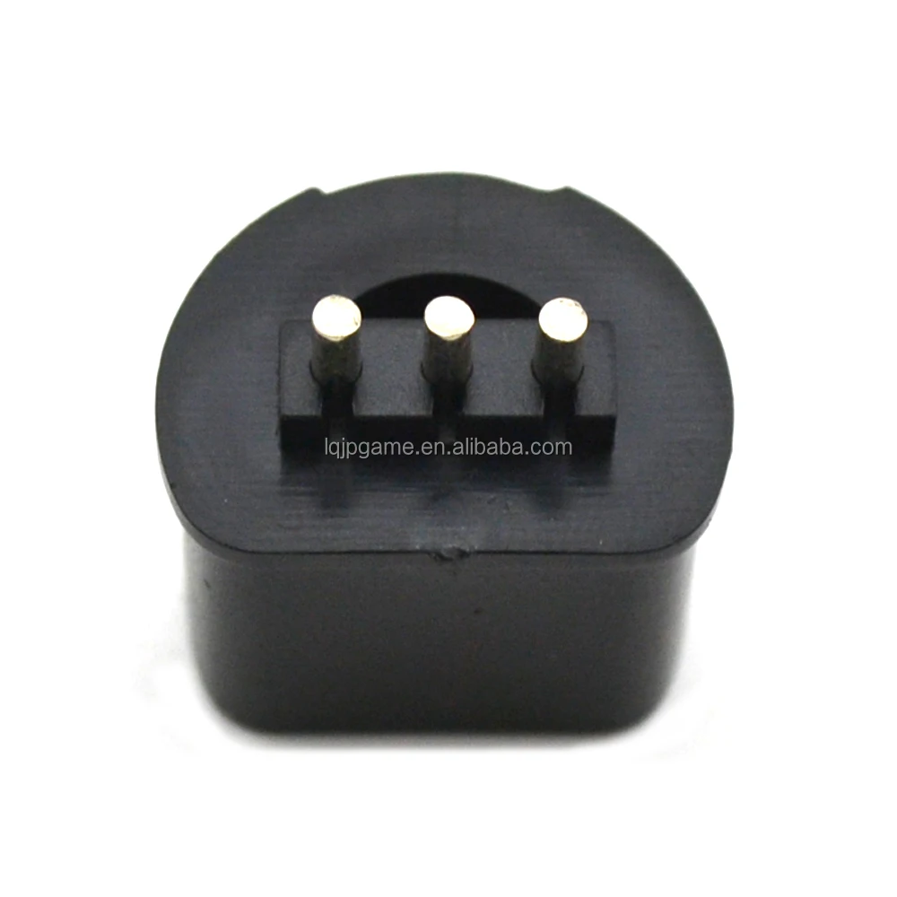 

LQJP for N64 console plug cable Socket Replacement 180 degree connector part for N64 cable Socket, Black