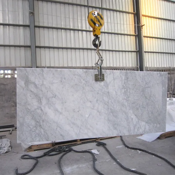 China Bianco Carrara Marble Eased Edge Prefab Countertop Island