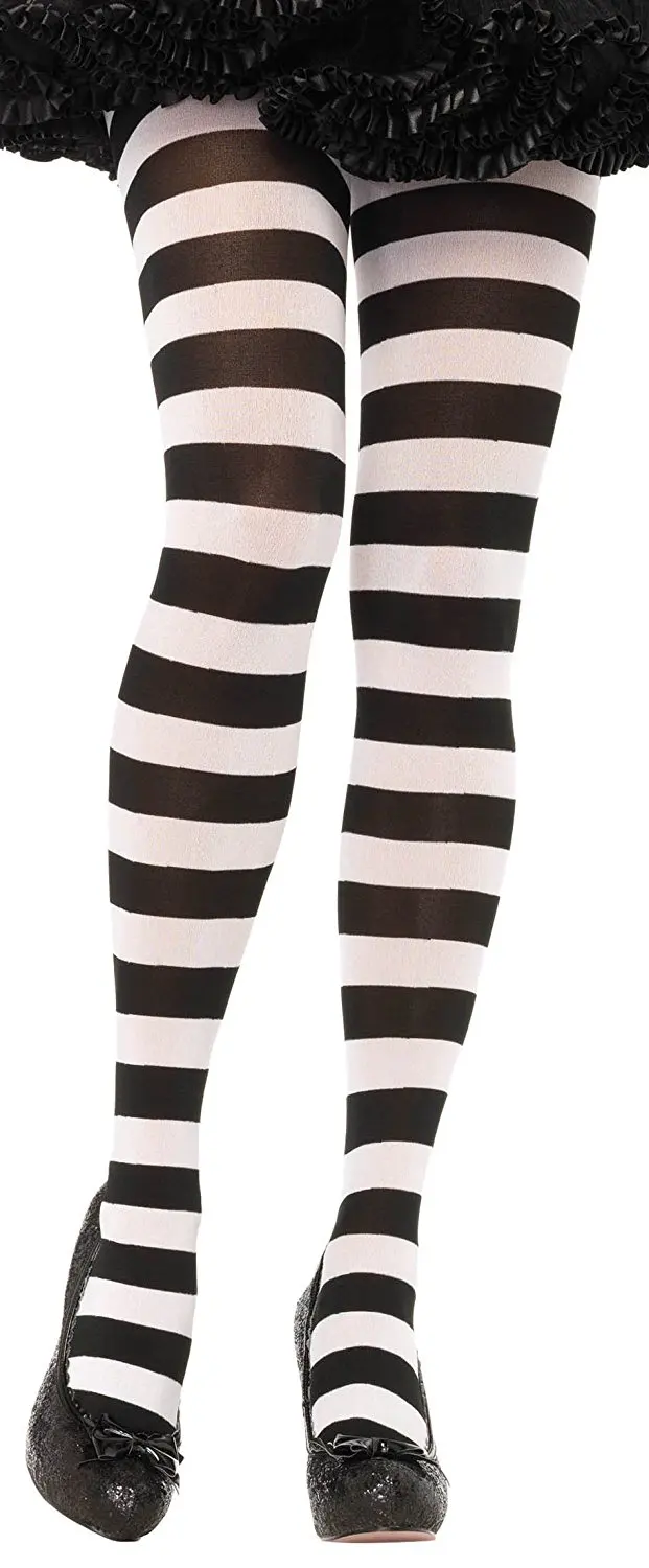 ToBeInStyle Women/'s Spandex Opaque Pantyhose with Verticle Rainbow Stripes