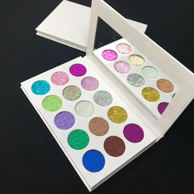 

Custom logo organic eye shadow private label pressed glitter eyeshadow palette