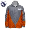 OEM Light foldable rain workman jacket orange and grey color jacket custom logo with low MOQ