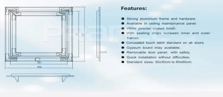 Aluminium Access Door Access Panel Access Hatch For Ceiling