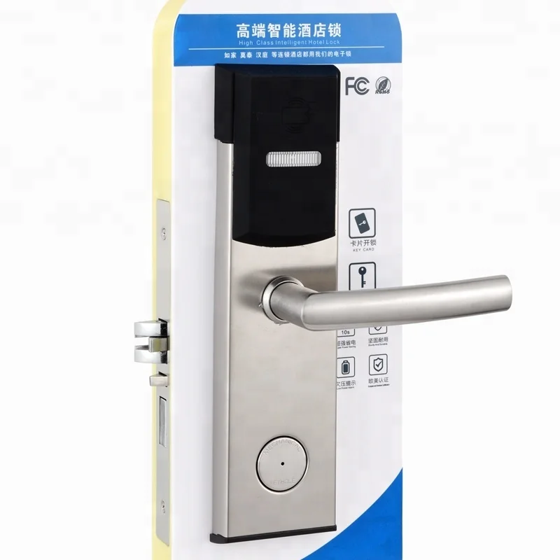 

Intelligent Contactless Card Access Hotel Door Lock With Rfid Card Hotel Lock System