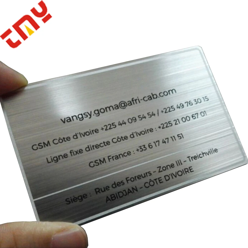 Lowest Price Customized Design Metal Stainless Steel Business Card