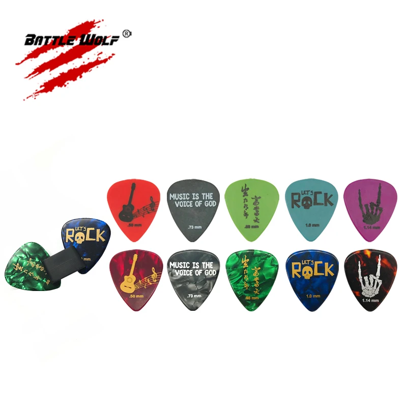 0.50mm1.14mm 10pcs Different Designs Celluloid And Acetal Material